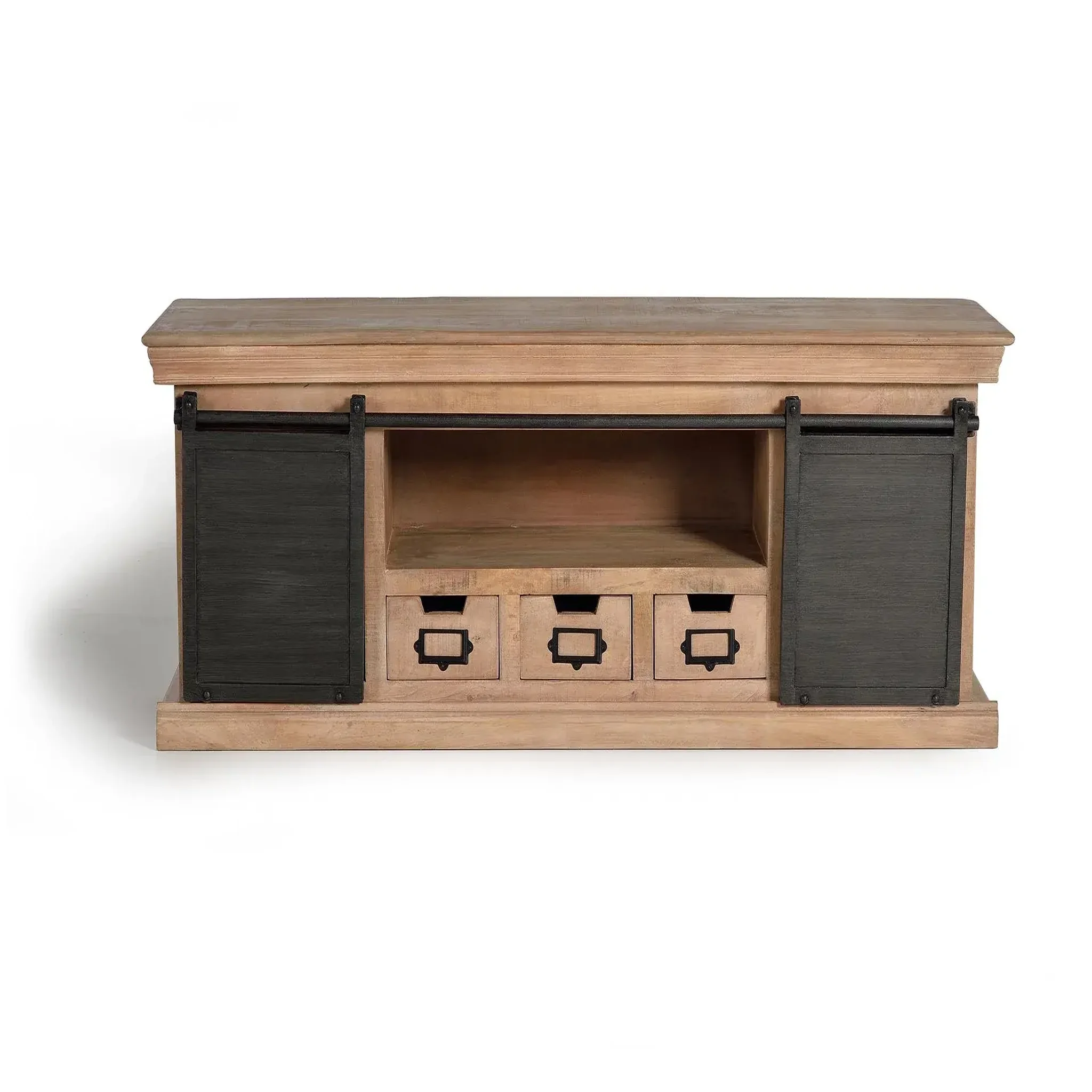 GINER Y COLOMER SL Meuble tv en bois de manguier 150 cm style industriel moderne