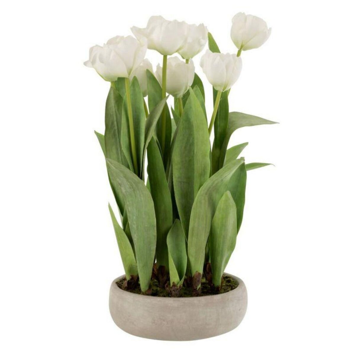 Paris Prix Plante Artificielle en Pot  Tulipes  46cm Blanc