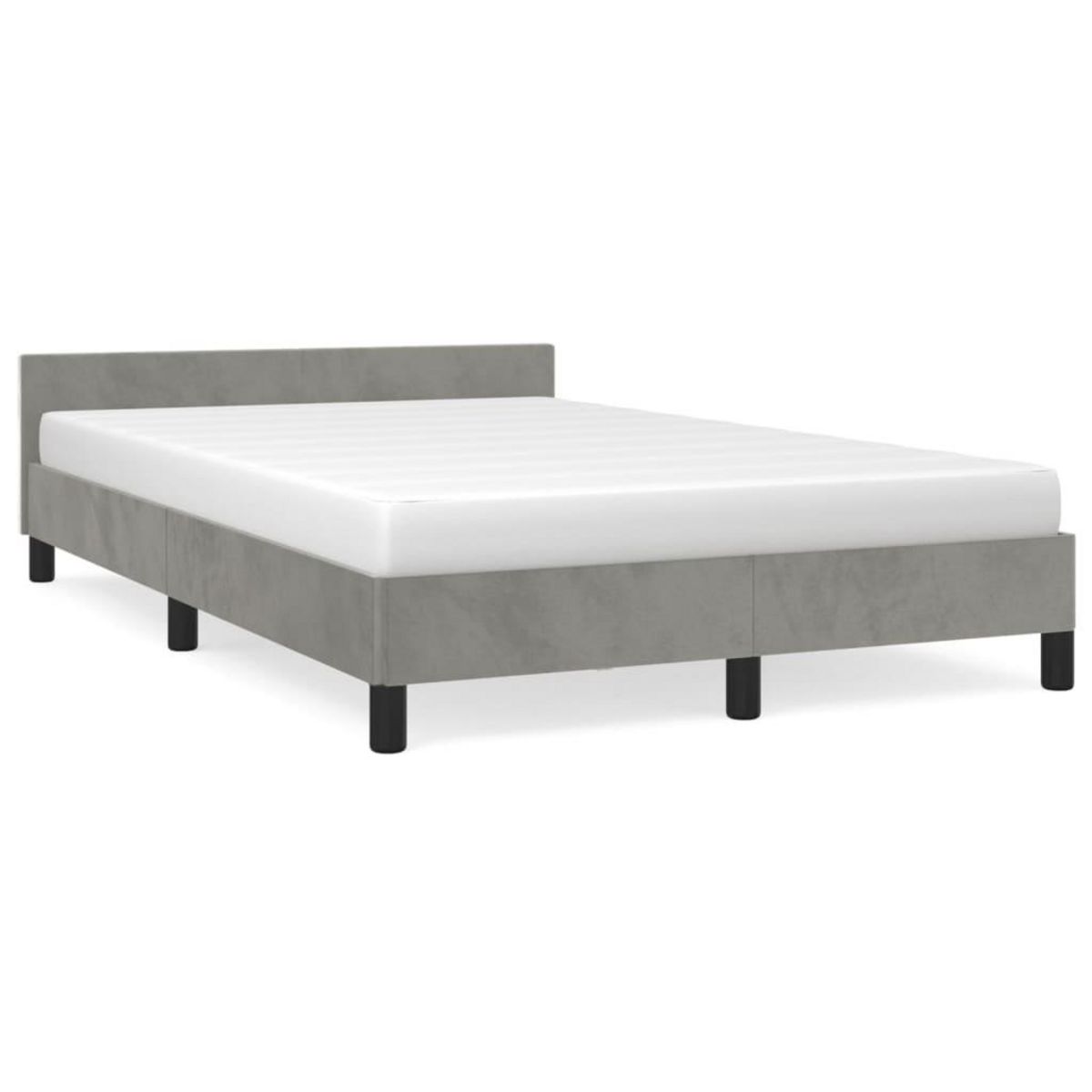 VIDAXL Cadre de lit sans matelas gris clair 120x200 cm velours