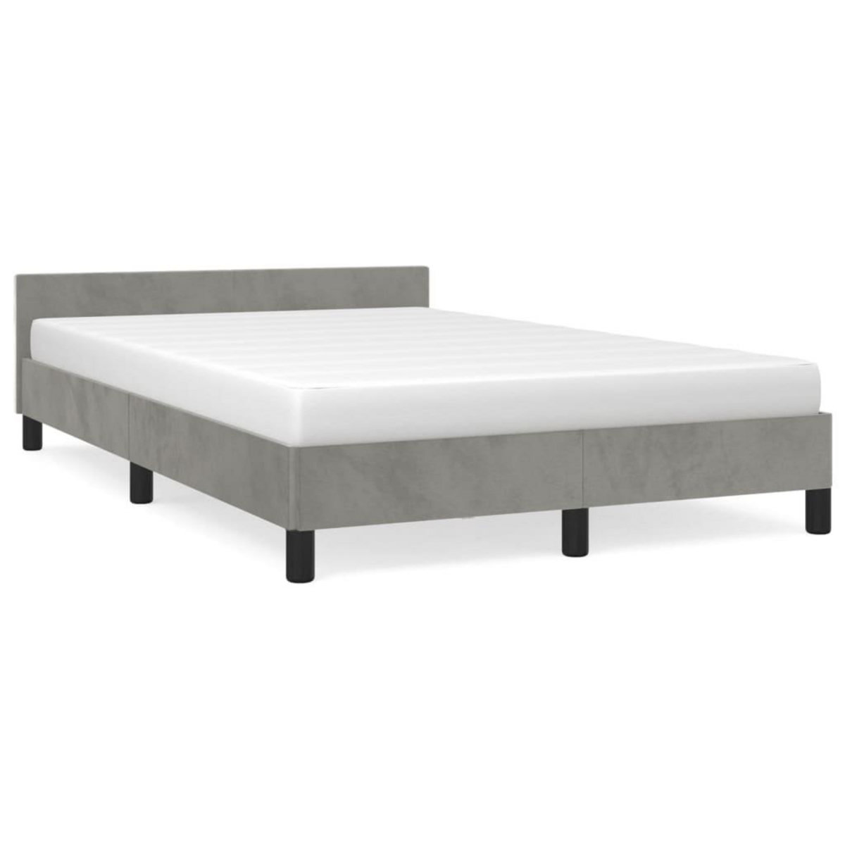 VIDAXL Cadre de lit sans matelas gris clair 120x200 cm velours