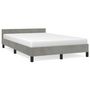 Voir la diapositive 2 : VIDAXL Cadre de lit sans matelas gris clair 120x200 cm velours