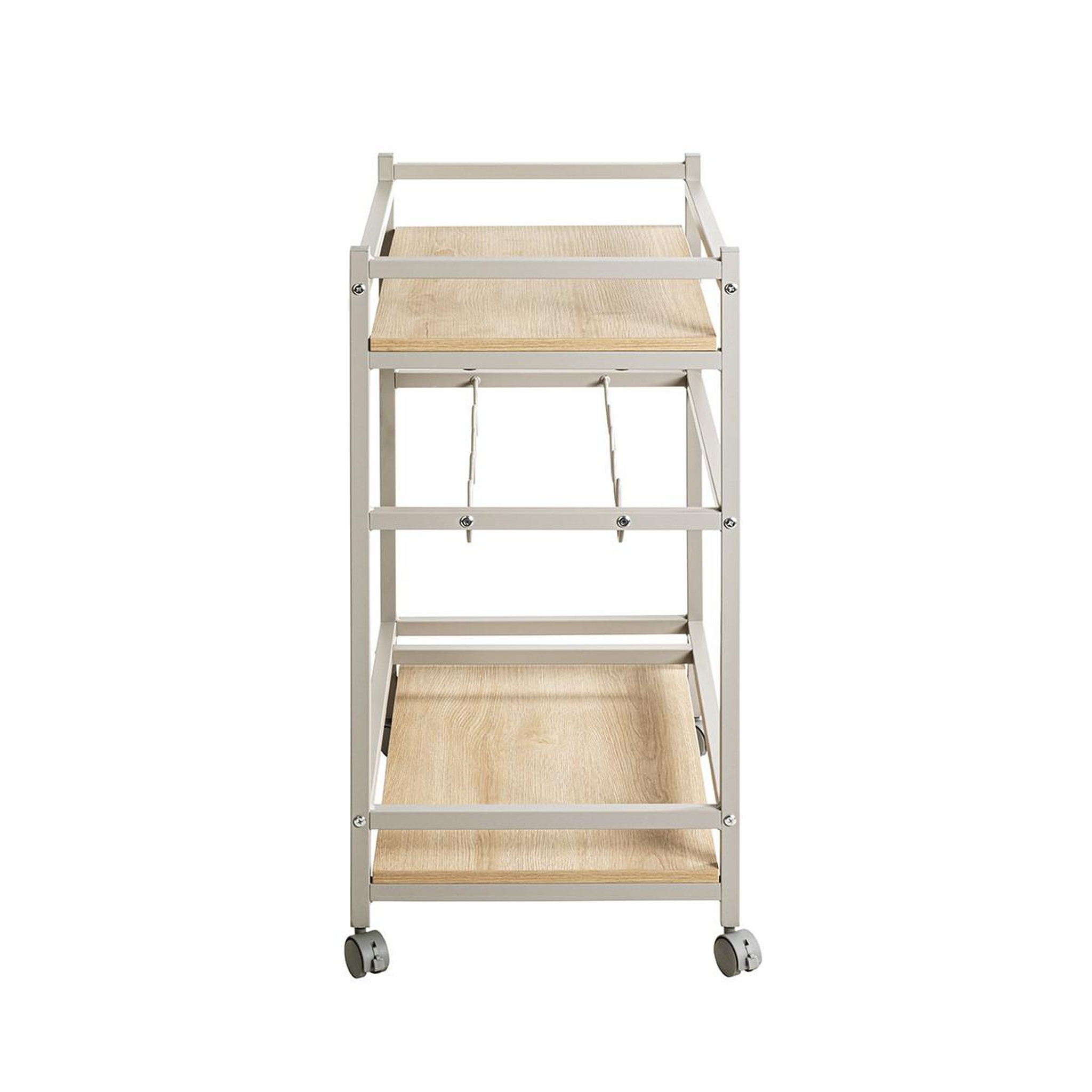 Voir la diapositive 3 : Paris Prix Desserte à roulettes  adam  80cm chêne & beige