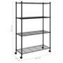 Voir la diapositive 6 : VIDAXL Etagere de rangement 4 niveaux et roues 90x35x137cm Noir 200 kg