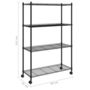 Voir la diapositive 6 : VIDAXL Etagere de rangement 4 niveaux et roues 90x35x137cm Noir 200 kg