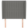 Voir la diapositive 3 : VIDAXL Tete de lit avec oreilles Gris fonce 103x23x118/128 cm Tissu
