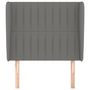 Voir la diapositive 3 : VIDAXL Tete de lit avec oreilles Gris fonce 103x23x118/128 cm Tissu