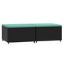 Voir la diapositive 2 : VIDAXL Repose-pieds de jardin et coussins lot de 2 noir resine tressee