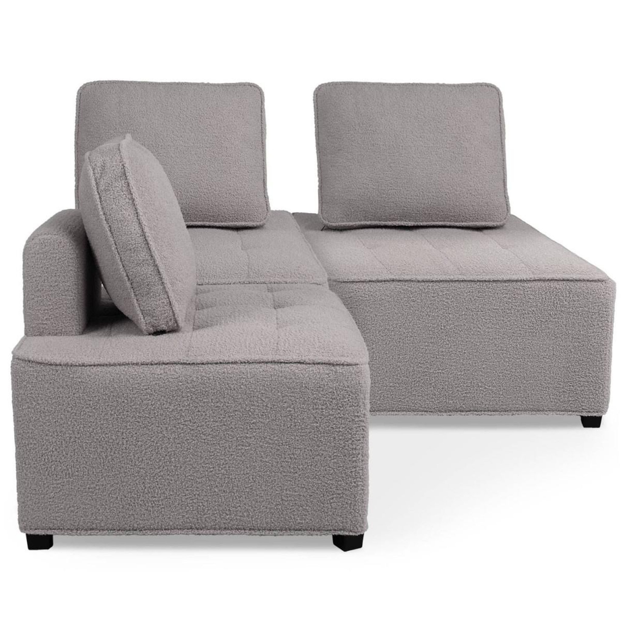 Voir la diapositive 6 : Paris Prix Module fauteuil  bouclette  82cm gris