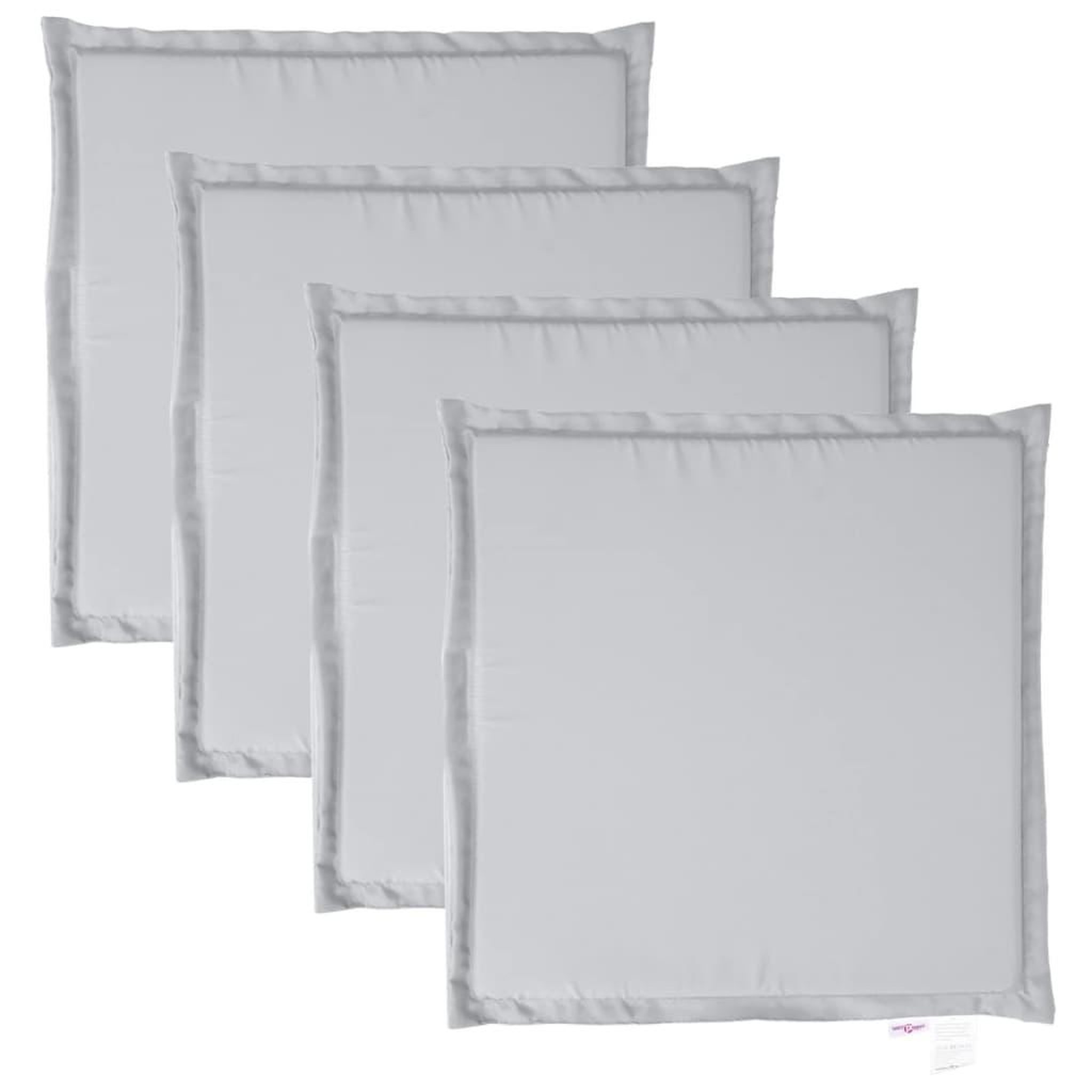 Voir la diapositive 2 : VIDAXL Coussins de siege de jardin lot de 4 gris clair 45x45x2cm carre