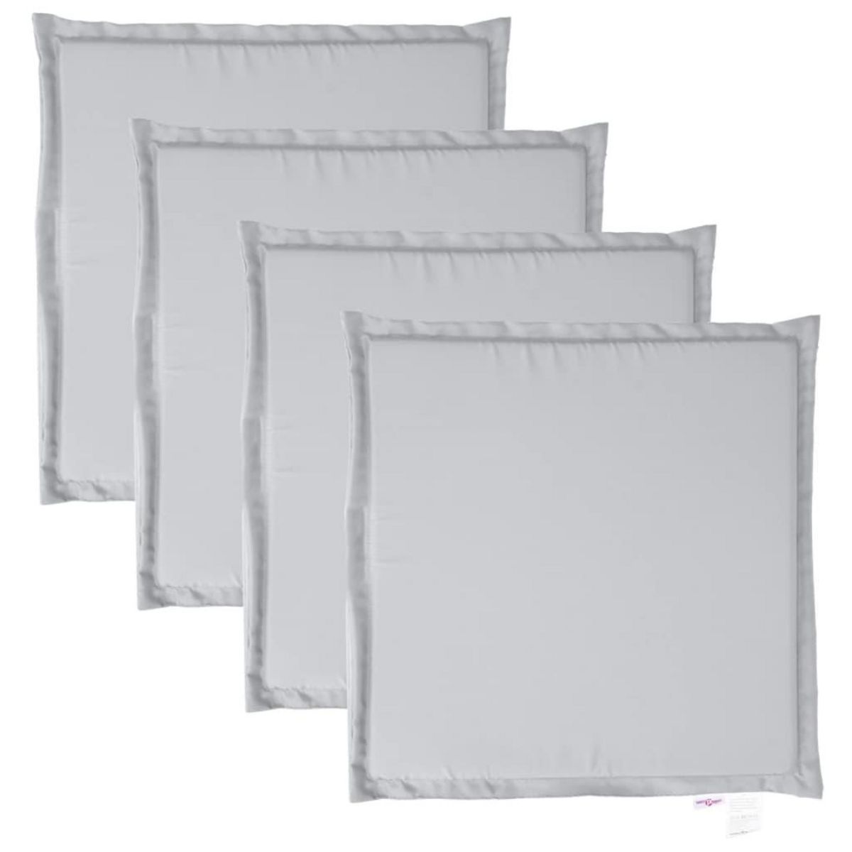 VIDAXL Coussins de siege de jardin lot de 4 gris clair 45x45x2cm carre