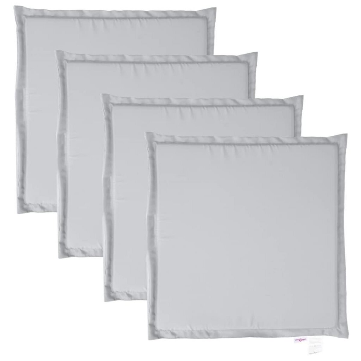 VIDAXL Coussins de siege de jardin lot de 4 gris clair 45x45x2cm carre