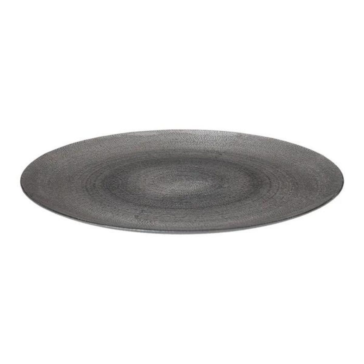 Paris Prix Lot de 6 Assiettes de Présentation  Aurore  33cm Gris