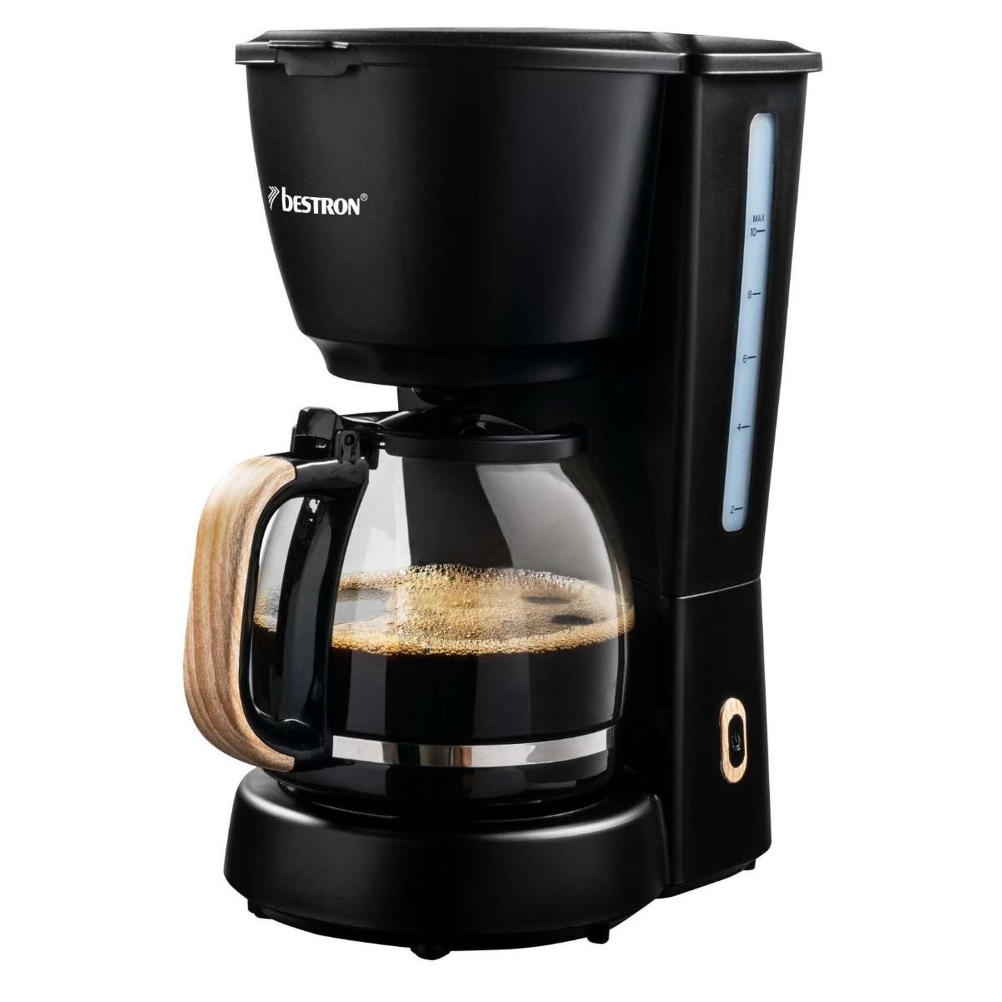 Bestron Cafetière filtre 10 tasses 1000w noir/bois - ACM900BW