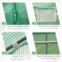 Voir la diapositive 5 : OUTSUNNY Serre tunnel de jardin 3,5 x 3 x 2 m grande taille 6 fenêtres vert