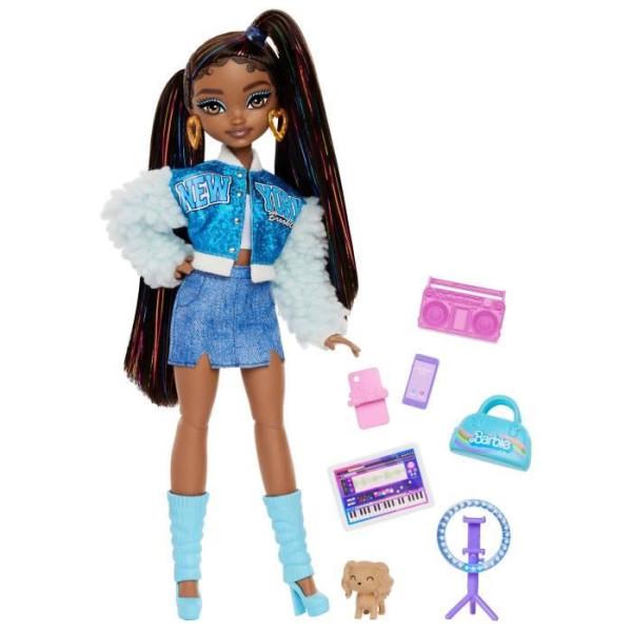 Voir la diapositive 5 : BARBIE BARBIE équipe de Reve << Brooklyn >>-Poupée et 8 accessoires - Barbie - HYC22