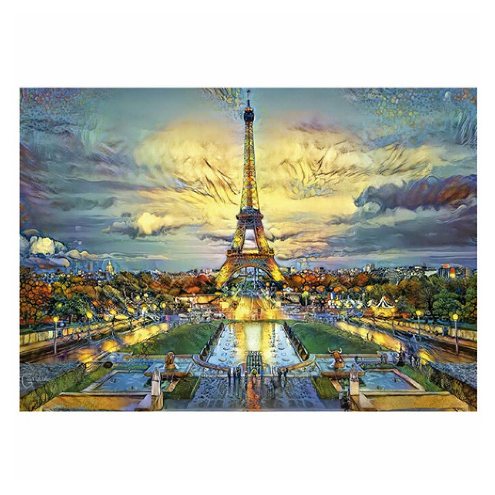 Voir la diapositive 2 : EDUCORA BORAS Puzzle 500 pièces – tour eiffel et champs de mars en carton écologique – educora boras
