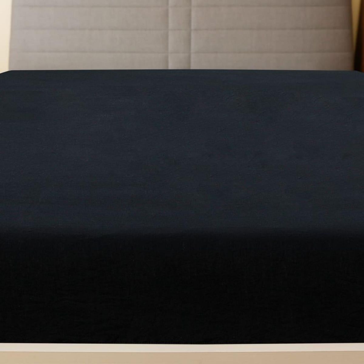 VIDAXL Draps-housses Jersey 2 pcs Noir 100x200 cm Coton