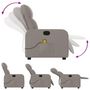 Voir la diapositive 5 : VIDAXL Fauteuil de massage inclinable Taupe Tissu
