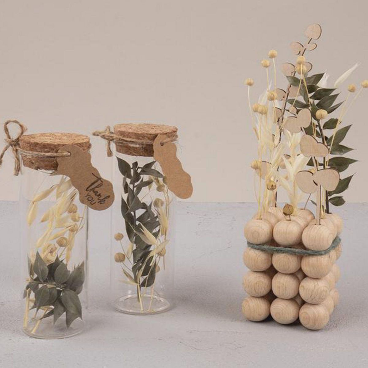 Rayher Bouquet de fleurs séchées noires et beiges