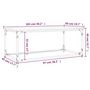 Voir la diapositive 6 : VIDAXL Table basse Chene marron 102x50x40 cm Bois d'ingenierie et fer