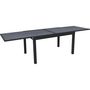 Voir la diapositive 3 : Habitat et Jardin Table de jardin en aluminium extensible  Lagos  - 140/280 x 90 x 76 cm - Noir