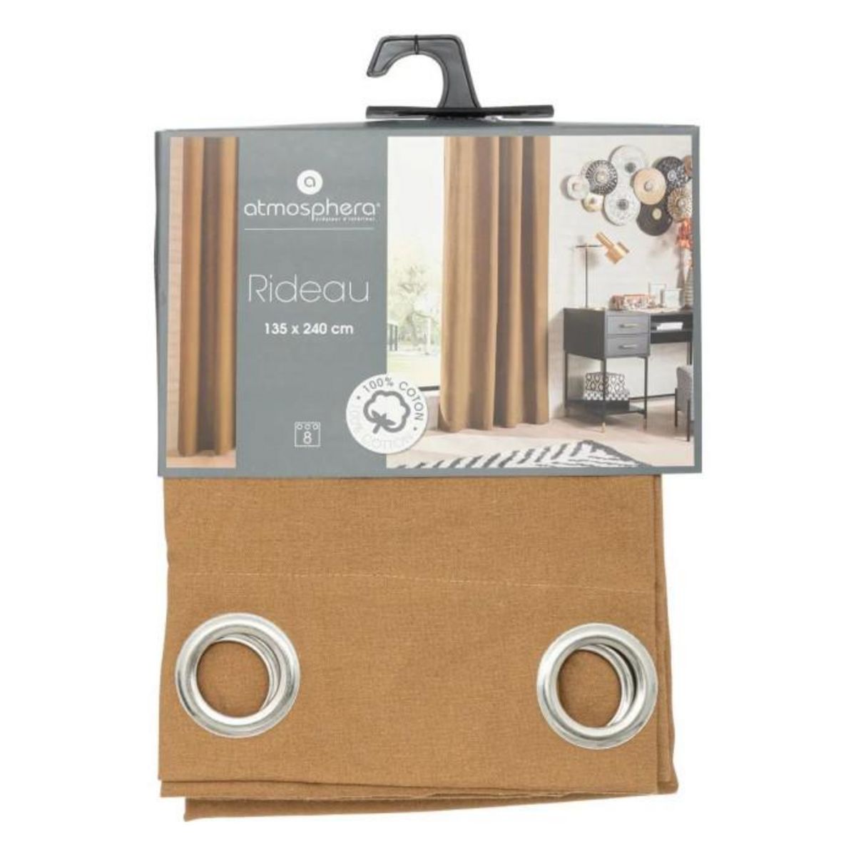 Paris Prix Rideau à Oeilllets  Everly  135x240cm Camel