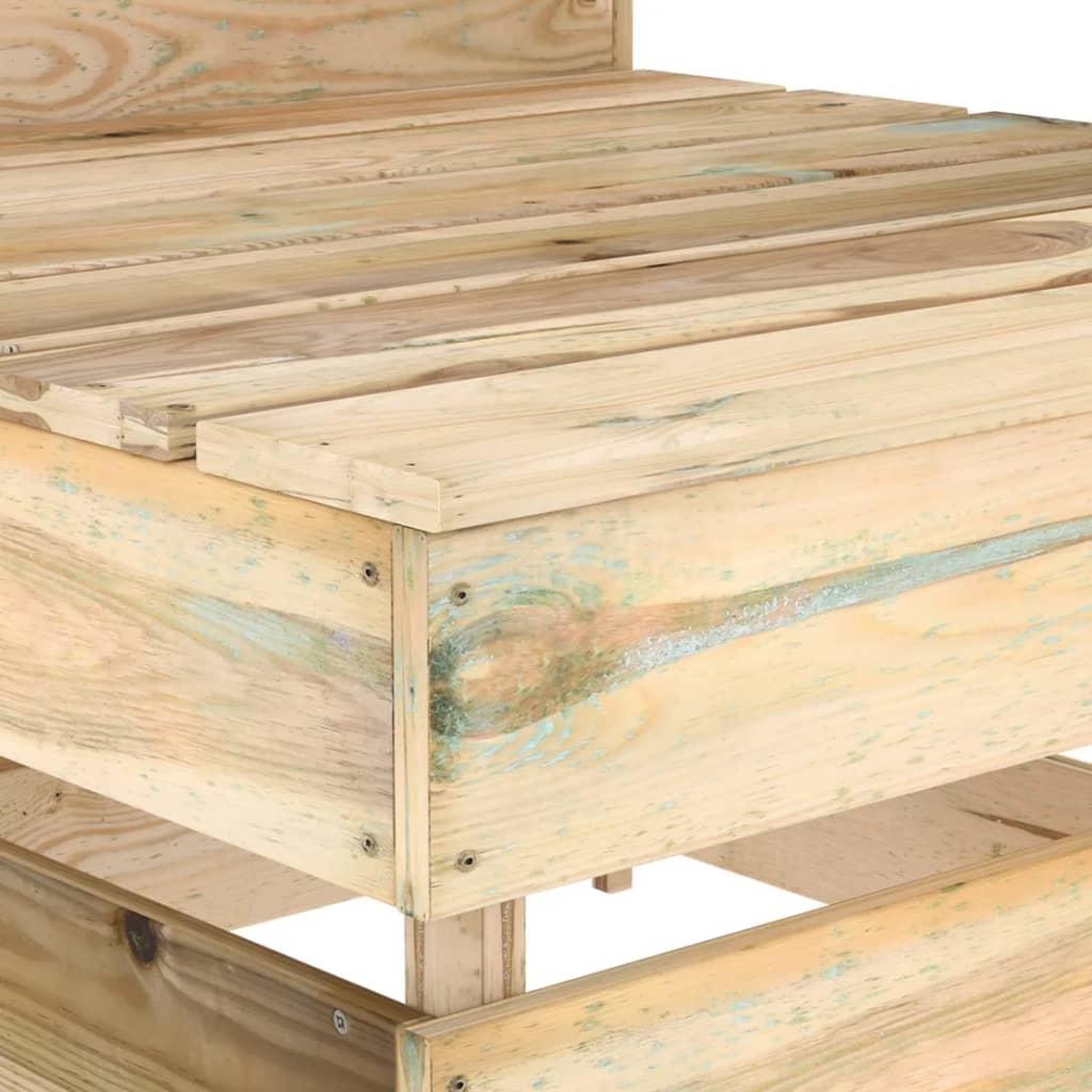 Voir la diapositive 5 : VIDAXL Canape palette de milieu de jardin bois de pin impregne