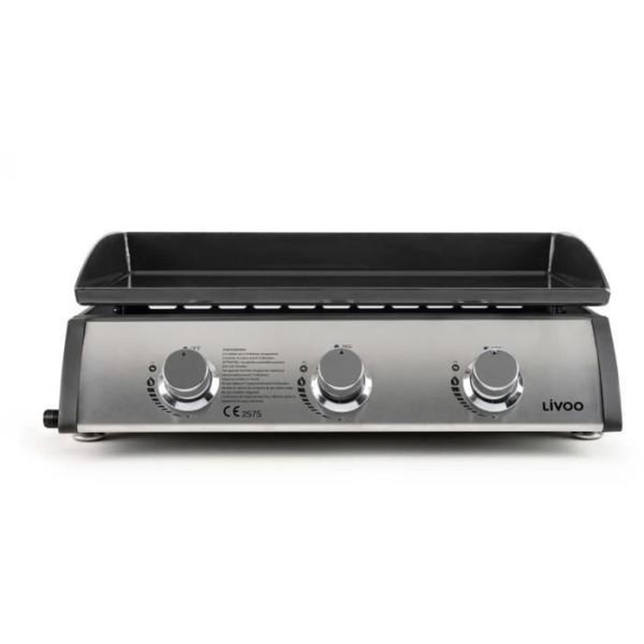 AAAAA Plancha gaz 3 bruleurs 61 x 38 cm