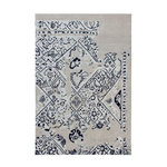 Paris Prix Tapis Imprimé Rétro  River  Gris & Noir. Coloris disponibles : Gris