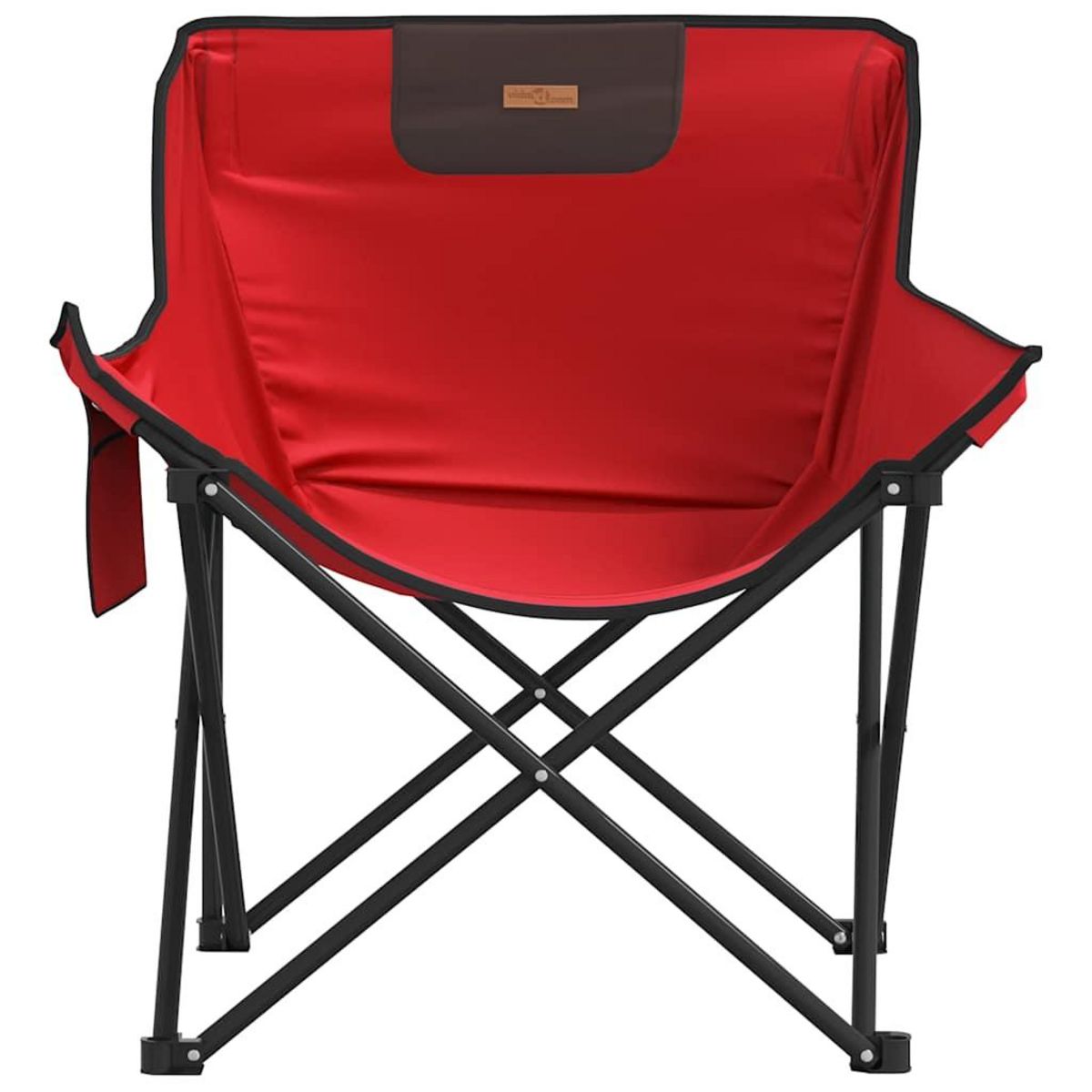 VIDAXL Chaise de camping avec poche pliable lot de 2 rouge