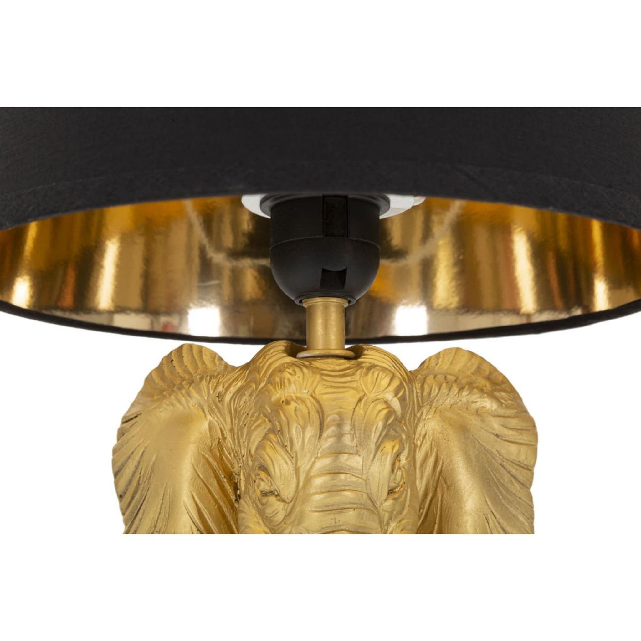 Voir la diapositive 3 : Paris Prix Lampe à poser design  elephant  43cm or & noir