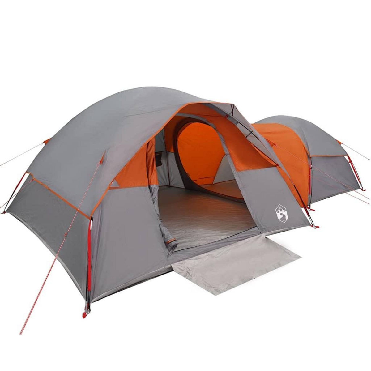 VIDAXL Tente de camping 5 personnes gris et orange impermeable