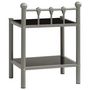 Voir la diapositive 4 : VIDAXL Table de chevet Gris et noir 45x34,5x60,5 cm Metal et verre