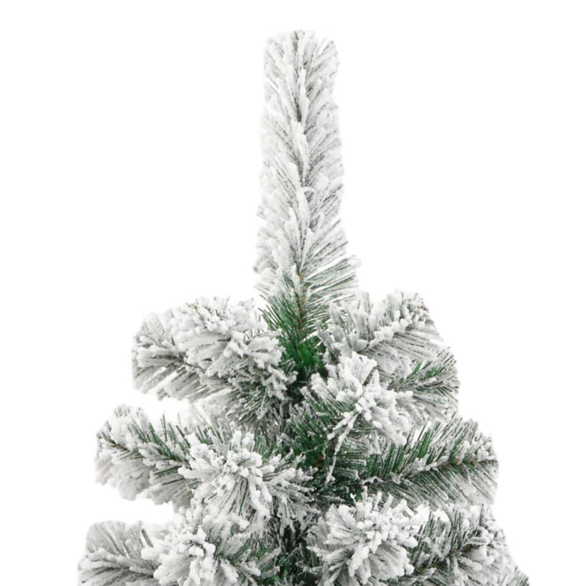 VIDAXL Sapin de Noël artificiel a charnieres avec neige floquee 210 cm