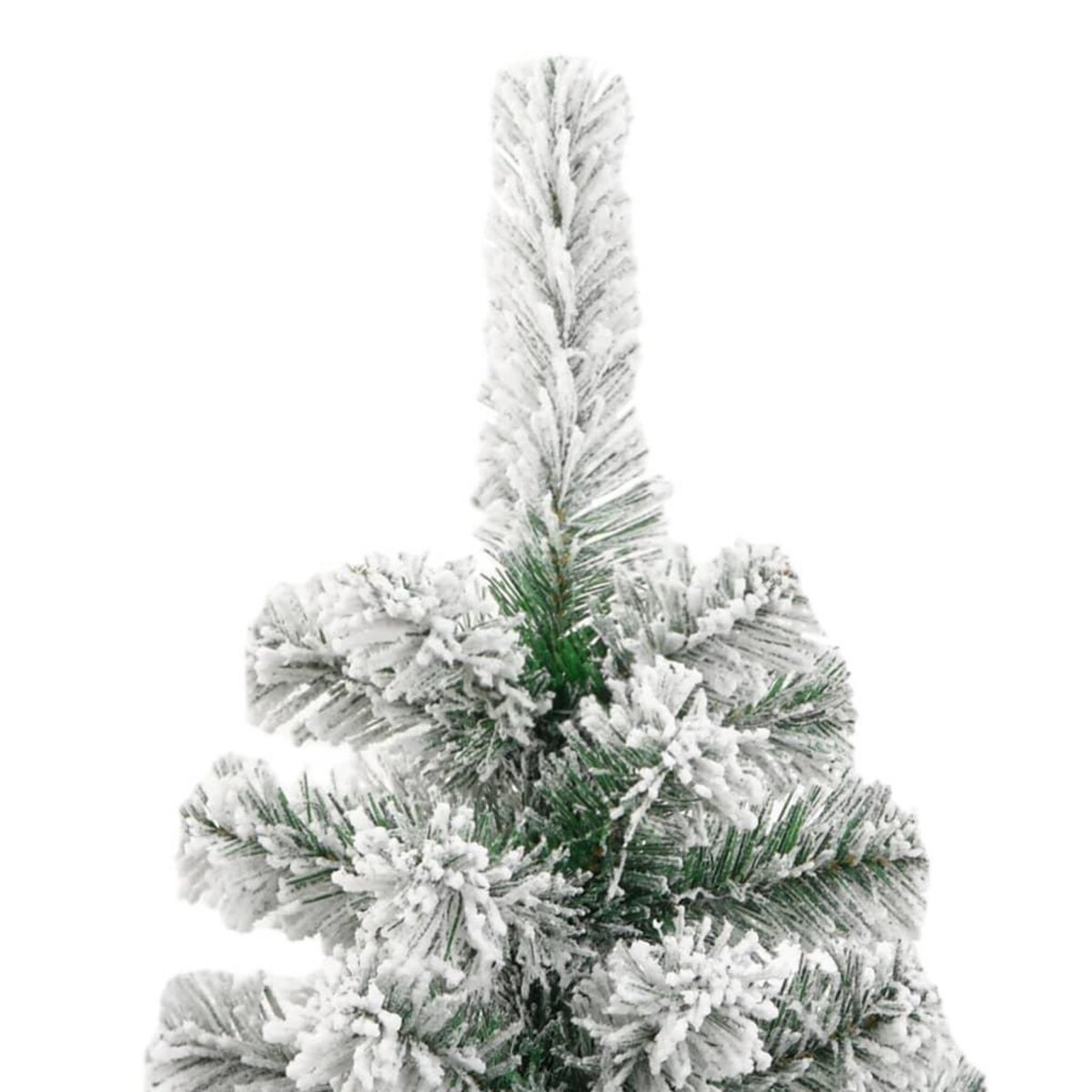 VIDAXL Sapin de Noël artificiel a charnieres avec neige floquee 210 cm