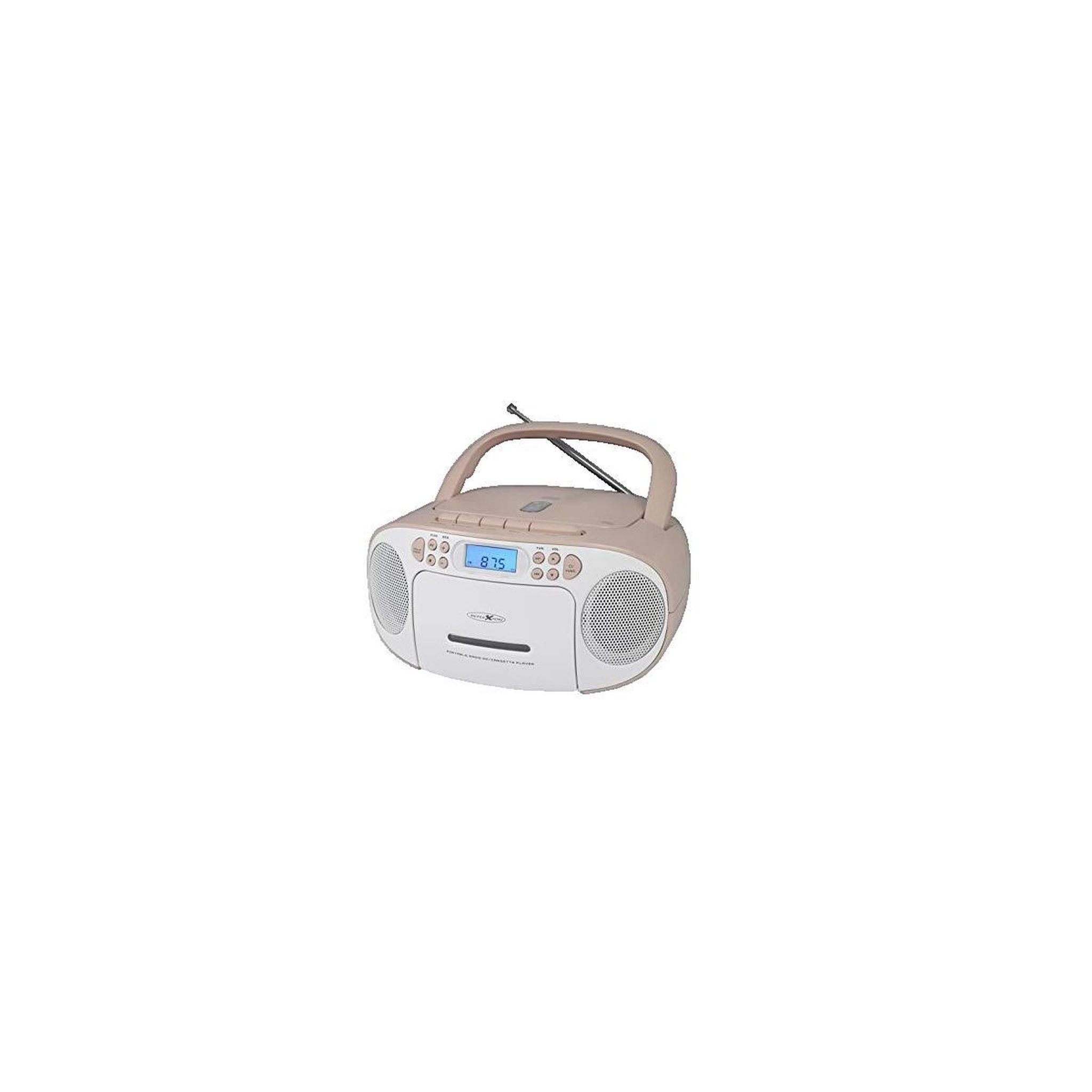 Voir la diapositive 2 : REFLEX Boombox portable Reflexion RCR2260 avec radio FM, lecteur CD et cassette