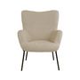 Voir la diapositive 2 : LISA DESIGN Emilio - fauteuil - en tissu bouclette