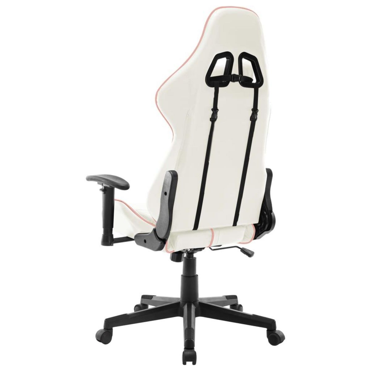 VIDAXL Chaise de jeu Blanc et rose Cuir artificiel