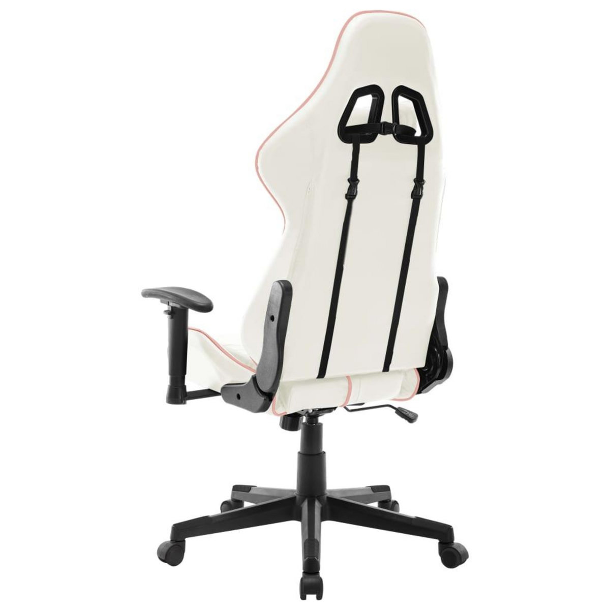 VIDAXL Chaise de jeu Blanc et rose Cuir artificiel