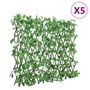 Voir la diapositive 1 : VIDAXL Treillis de lierre artificiel extensible vert 5 pcs 186x30 cm