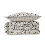 Voir la diapositive 3 : FUTURE HOME Parure de lit 2 personnes feuillage et rayures en coton