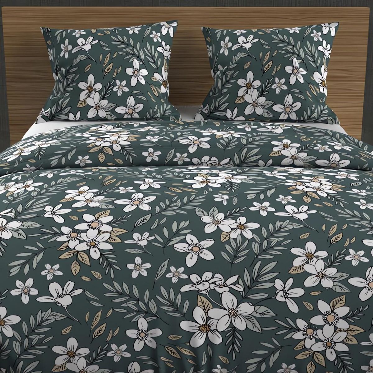 SOLEIL D'OCRE Parure housse de couette en coton 57 fils MANON, par Soleil d'ocre