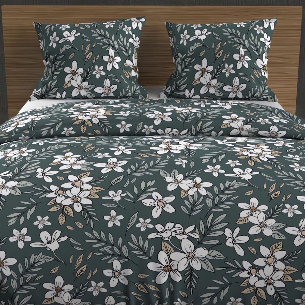 SOLEIL D'OCRE Parure housse de couette en coton 57 fils MANON, par Soleil d'ocre