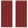 Voir la diapositive 2 : VIDAXL Rideaux en voile avec œillets 2 pcs rouge bordeaux