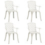 Voir la diapositive 3 : VIDAXL Ensemble de bistro 5 pcs Aluminium coule Blanc