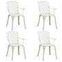 Voir la diapositive 3 : VIDAXL Ensemble de bistro 5 pcs Aluminium coule Blanc