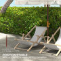 Voir la diapositive 6 : OUTSUNNY Parasol droit de plage jardin style bohème à franges UV40+ vert