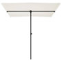 Voir la diapositive 4 : VIDAXL Parasol de jardin avec mat en aluminium 2x1,5 m Blanc sable