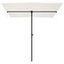 Voir la diapositive 4 : VIDAXL Parasol de jardin avec mat en aluminium 2x1,5 m Blanc sable