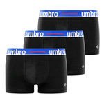UMBRO Lot de 3 Boxers coton homme Line Class. Coloris disponibles : Noir